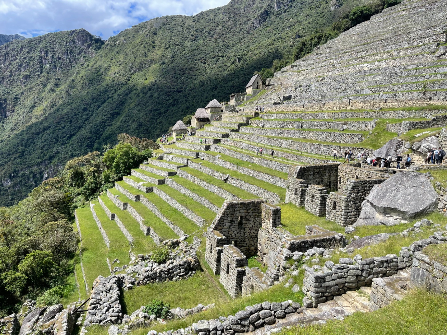Inca stone terraces at Machu Picchu - Shamanic Trekker