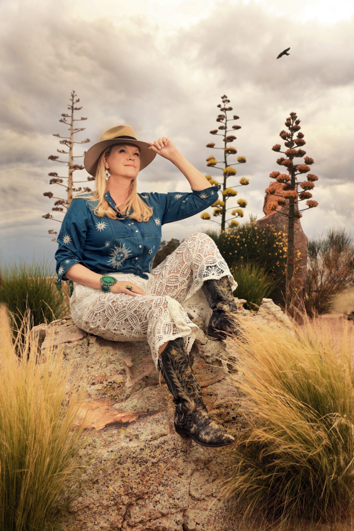 Kristen White in the high desert of Santa Fe, New Mexico
