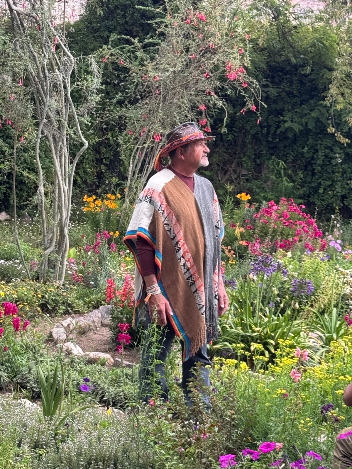 Shaman John Whitehorse in ceremonial dress - Shamanic Trekker