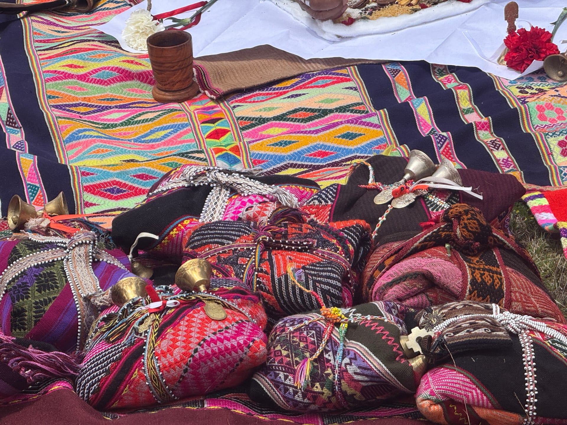 Sacred mesa bundle in ceremony - Path of the Mesa shamanic training - Shamanic Trekker