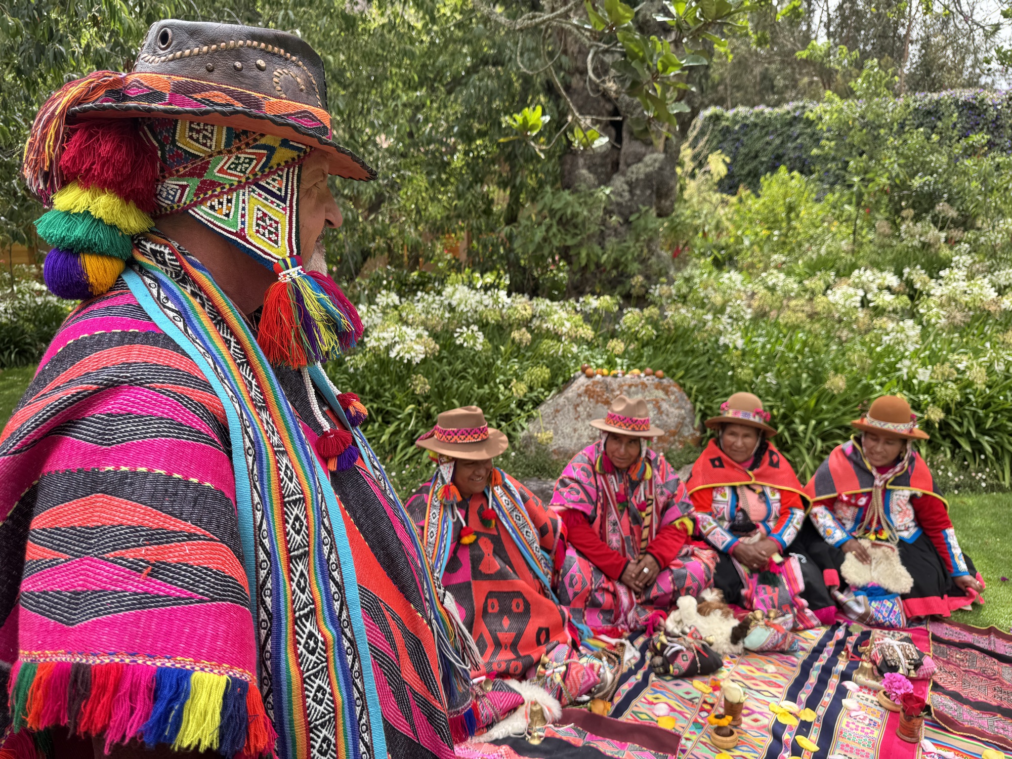 The Q'ero shamans in ceremony - Shamanic Trekker Journey to Peru