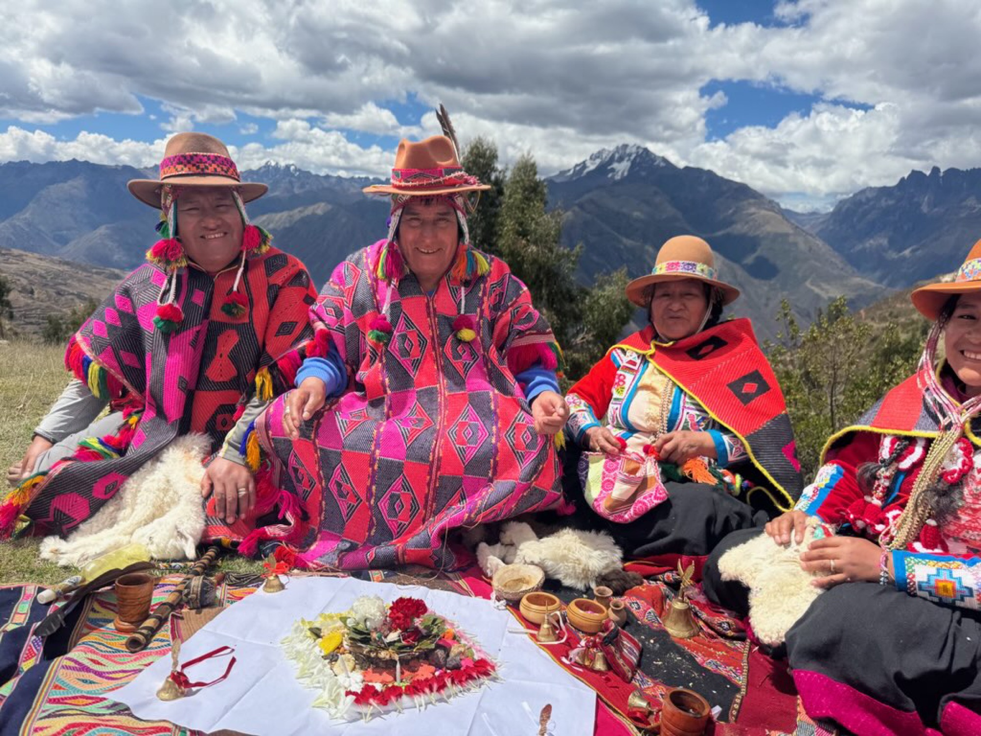 Q'ero shamans in ceremony - Shamanic Trekker